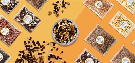 Collage verschiedener Nusssorten und Trockenfrüchte