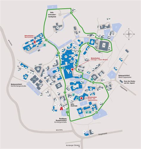 Schema der öffentlichen Verkehrsanbindung des Universitätsklinikums Homburg