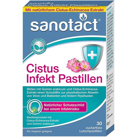 Packung der sanotact Cistus Infekt Pastillen