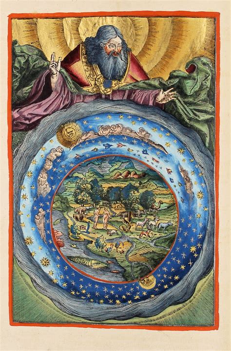 Darstellung des Himmels und der Erde als Schöpfungswerke Gottes