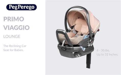 Detailaufnahme des Peg Perego Primo Viaggio Lounge Autositzes mit hervorgehobenen Sicherheitsmerkmalen