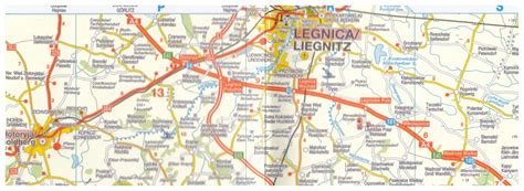 Karte von Liegnitz mit markierten historischen Adressen