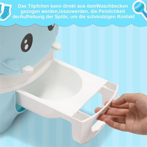 Verschiedene Arten von Töpfchen und Toilettentrainern für Kinder.