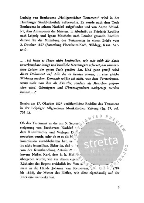 Seite aus dem Heiligenstädter Testament