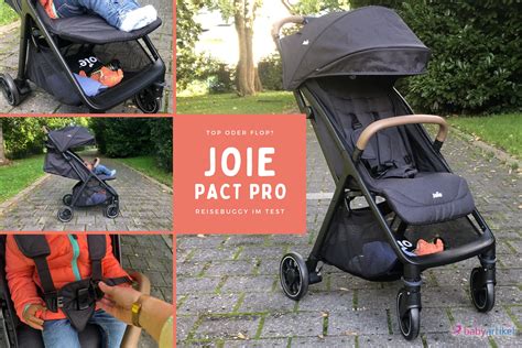 Illustration des Joie Pact Buggys in zusammengeklapptem Zustand mit Transporttasche