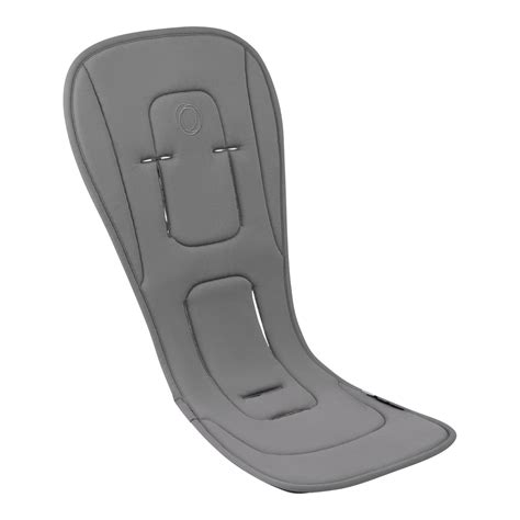 Schematische Darstellung der Bugaboo Sitzauflage Dual Comfort mit hervorgehobenen Funktionen wie 3D-Mesh und Cooldry-Gewebe