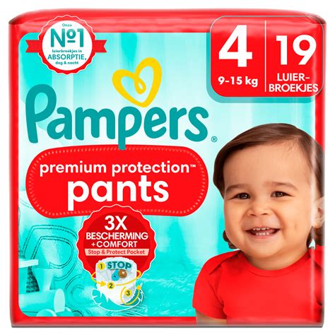 Infografik, die den Aufbau der Pampers Premium Protection Pants mit Derma Komfort Vlies und saugfähigem Kern erklärt.