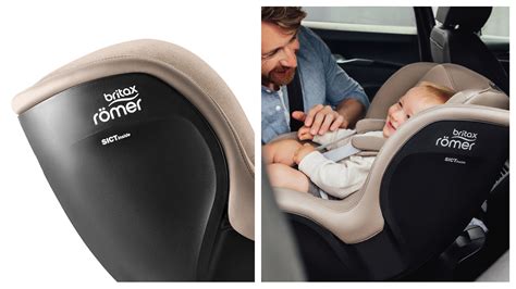 Schema der SICT-Technologie von Britax Römer, das den Seitenaufprallschutz erklärt.
