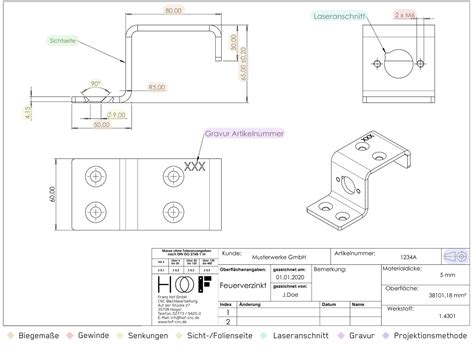Technische Zeichnung eines Baby-Bodys mit Maßangaben.