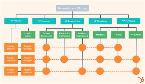 Schematisches Diagramm der Organisation einer Universitätsklinik mit integrierten Fachdisziplinen