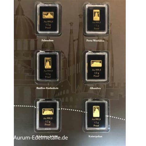 Grafik, die verschiedene gefälschte Goldbarren und Münzen im Vergleich zu echten zeigt