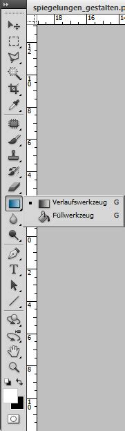 Ein Beispiel für eine GIMP-Benutzeroberfläche, die das Verlaufswerkzeug und die Optionen zum Nachziehen von Auswahlen zeigt.
