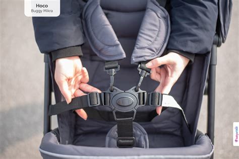 Detailansicht der verstellbaren Rückenlehne und Fußstütze des Hoco Buggy Mikra