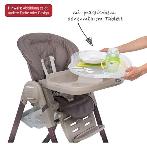 Illustration der einzelnen Montageschritte für den Chicco Polly Magic Hochstuhl.