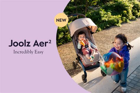 Nahaufnahme des leichten Rahmens und des Schultergurts des Joolz Aer² Buggys.