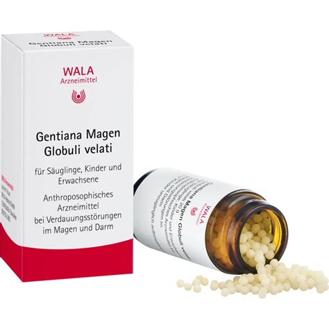 Abbildung von Gentiana Magen Globuli velati und Kupfer Salbe rot