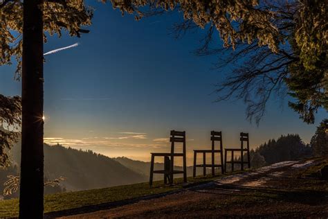 Panorama mit Rastplatz am Harmersbacher Vesperweg