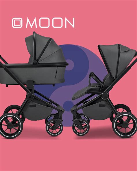 Vergleich eines MOON Kinderwagens und eines MOON Buggys nebeneinander
