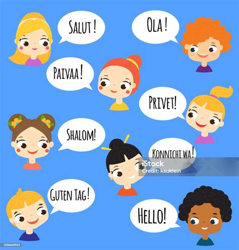 Illustration: Kind, das verschiedene Sprachen lernt