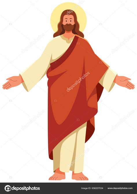 Symbolische Darstellung von Jesus Christus, der Menschen mit offenen Armen empfängt