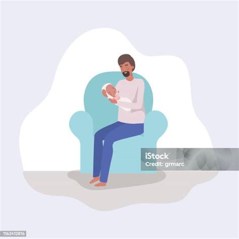 Illustration, die zeigt, wie ein Elternteil ein Baby sicher im Arm hält, während es in der Babywanne sitzt.