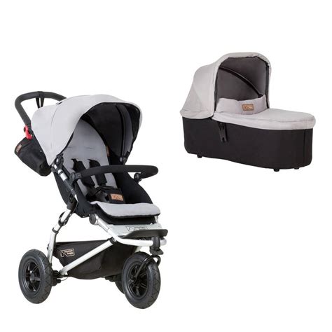 Schematische Darstellung einer Mountain Buggy® Babywanne mit Fokus auf die Matratzenfestigkeit