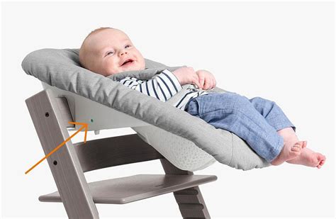 Infografik mit den wichtigsten Spezifikationen und Pflegehinweisen für das Stokke Tripp Trapp Newborn-Set.