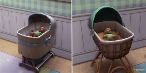 Illustration einer Sims 4 Babywiege, die im Live-Modus verschoben wird