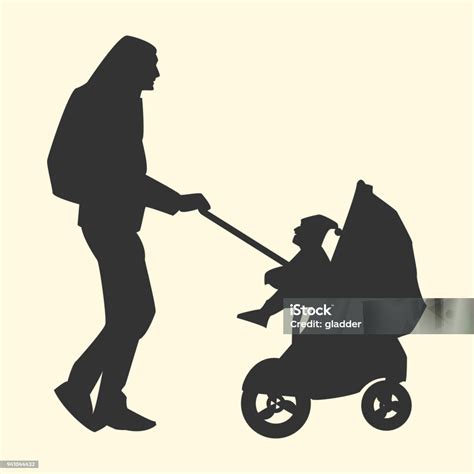 Illustration eines Fillikidboards, das an einem Kinderwagen befestigt ist, mit einer Person, die darauf steht.